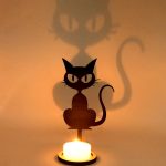 porte-bougie-bois-chat-ombre