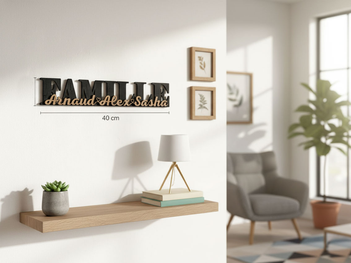 Décoration Murale FAMILLE Personnalisée - Gravure Prénoms – Image 7